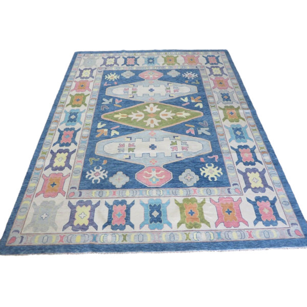 OrientalRugGalaxy One of a Kind 12 X 15 Area Rug In Denim Blue Perigold Orientalruggalaxy one of a kind 12 x 15 area rug in denim blue perigold